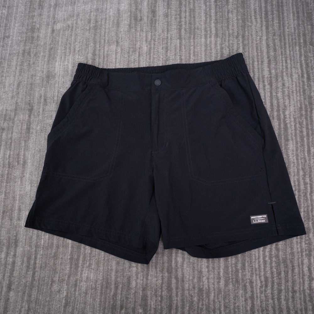 L.L.Bean Active Shorts Womens Size 10 Black Excellent UPF 50+ Hiking 513625